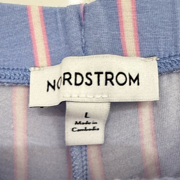 Nordstrom Moonlight Eco Knit Pajamas in Blue Ivory Jane Pinstripe (L) - Picture 8 of 8